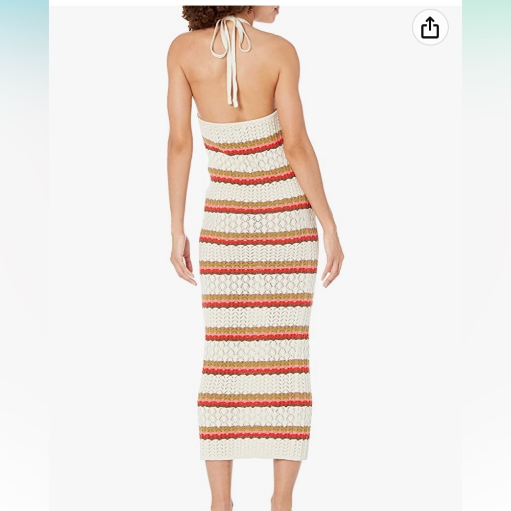 The Drop Jayla Striped Crochet Midi Dress